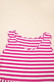 Stripe Scoop Neck Sleeveless Mini Dress