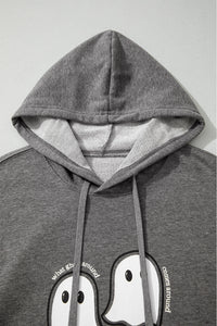 Halloween Ghost Graphic Print Hoodie — detail view 3