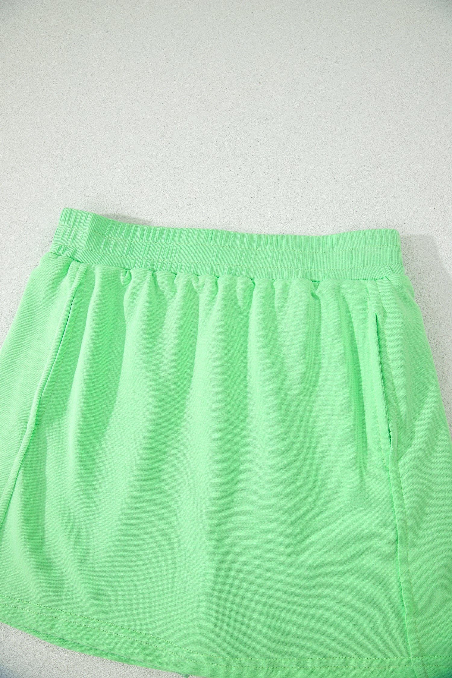 Solid Tank Top & Elastic Waist Mini Skort Set