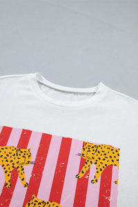Cheetah Stripe Retro Tee