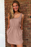 Mineral Wash Elastic Waist Tank Dress