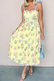 Summer Bloom Midi Dress With Scalloped Embroidered Hem