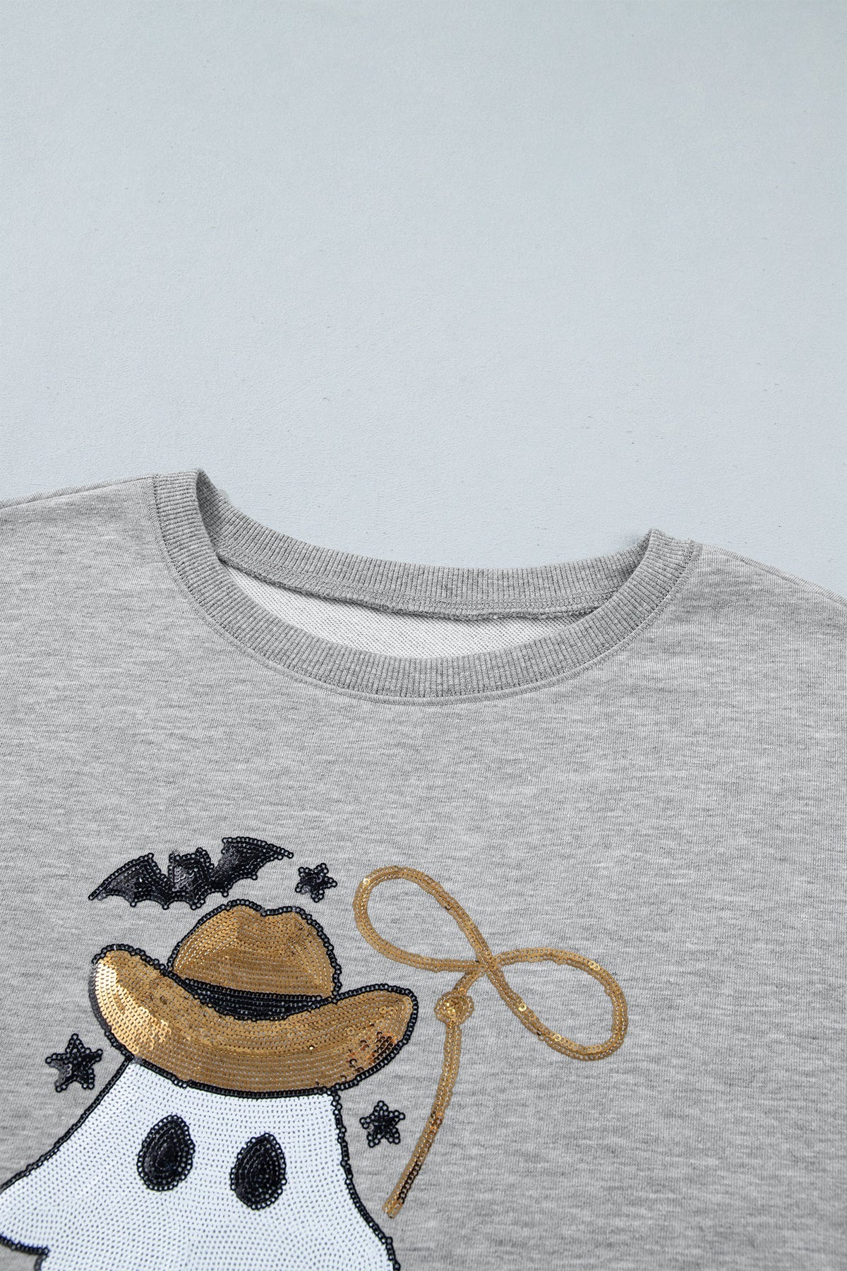 Western Ghost Sequin Halloween Sweatshirt — product view 4