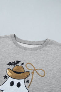 Western Ghost Sequin Halloween Sweatshirt — product view 4