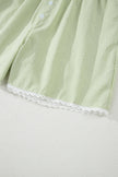 Gingham Plaid Button Lace Trim Boxer Shorts