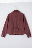 Corduroy Collar Zipped Front Denim Jacket