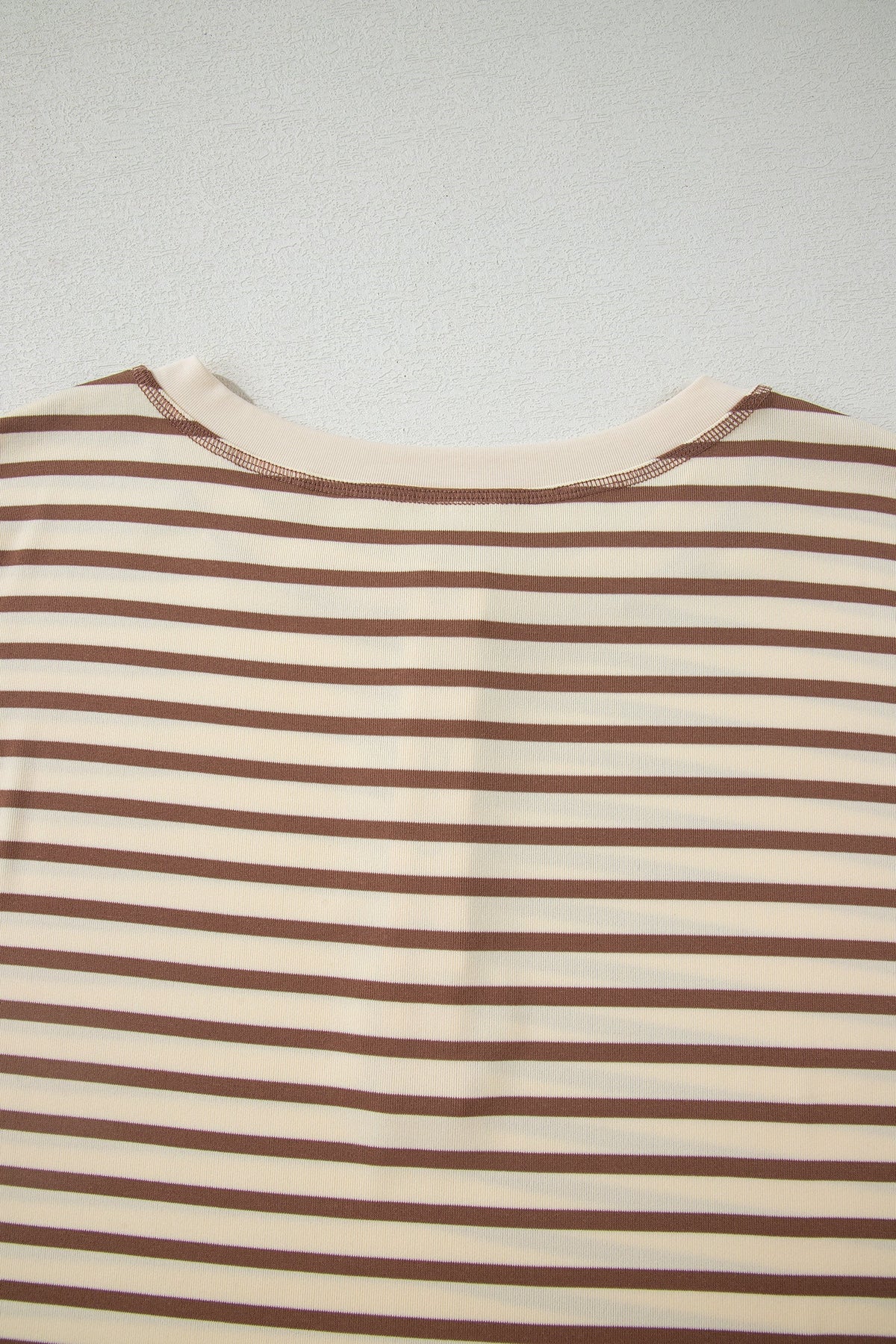 Stripe Cap Sleeve Henley Top & Shorts Set