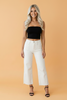 Raw Hem Cropped Straight Leg Jeans