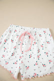 Floral Ribbed Crop Top & Shorts Lounge Set