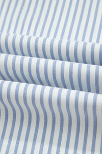 Striped High Waist Barrel Leg Jeans