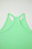 Solid Tank Top & Elastic Waist Mini Skort Set