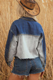 Denim Colorblock Patchwork Buttoned Jacket