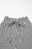 Stripe Tied High Waist Straight Leg Pants