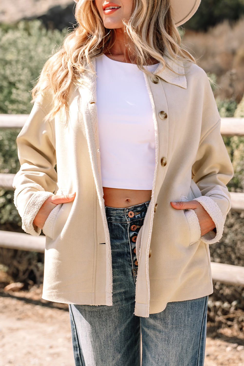 Luxurious Suede Sherpa Lined Jacket