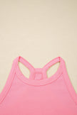 Solid Tank Top & Elastic Waist Mini Skort Set