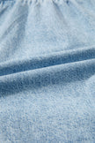 Denim Frayed Edge Acid Wash Shorts