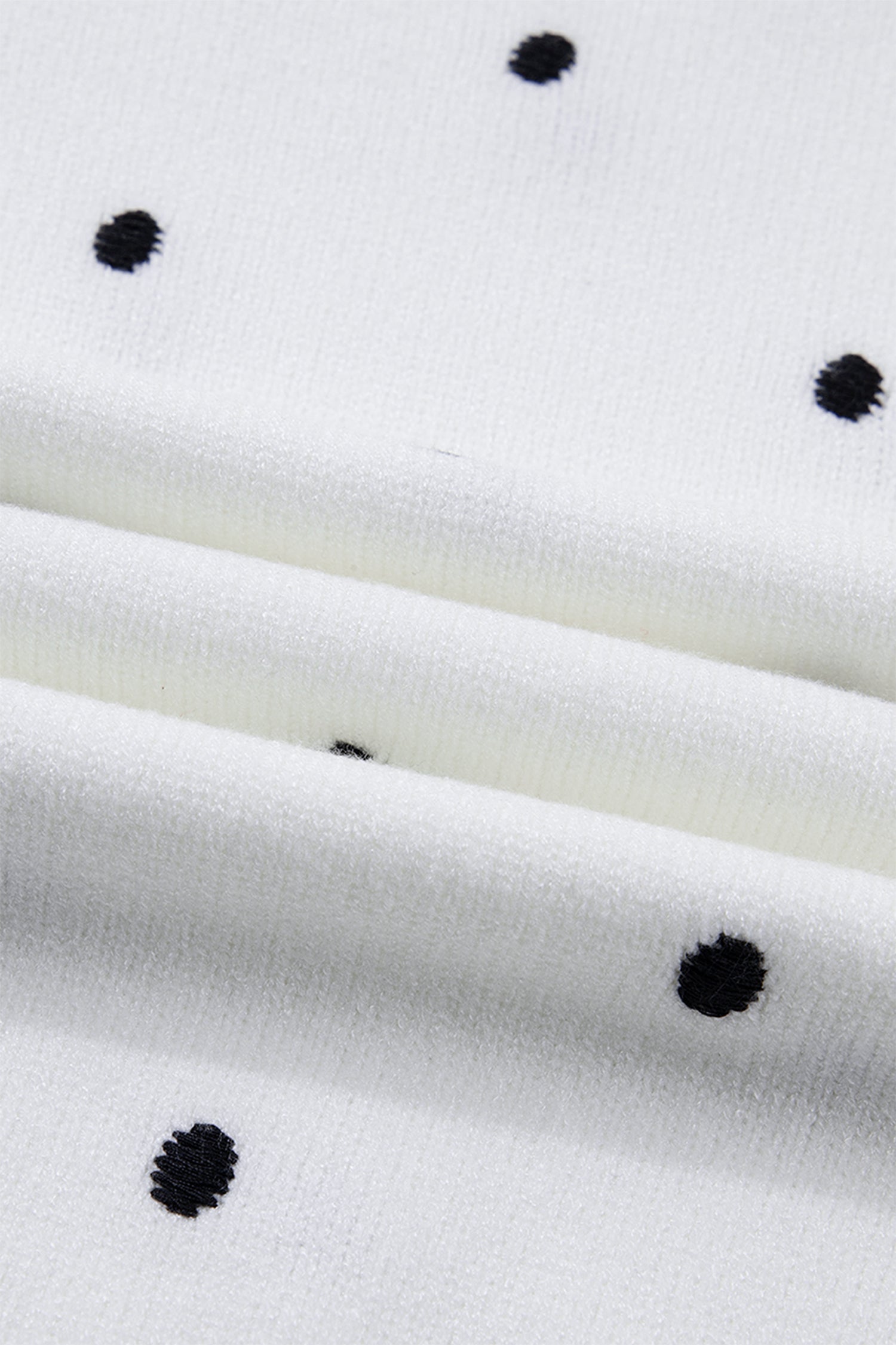 Adorable Polka Dot Bubble Sleeve Sweater
