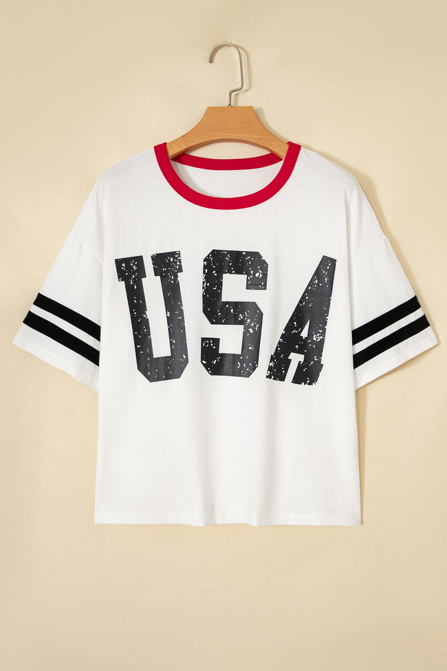 USA Varsity Stripe Tee