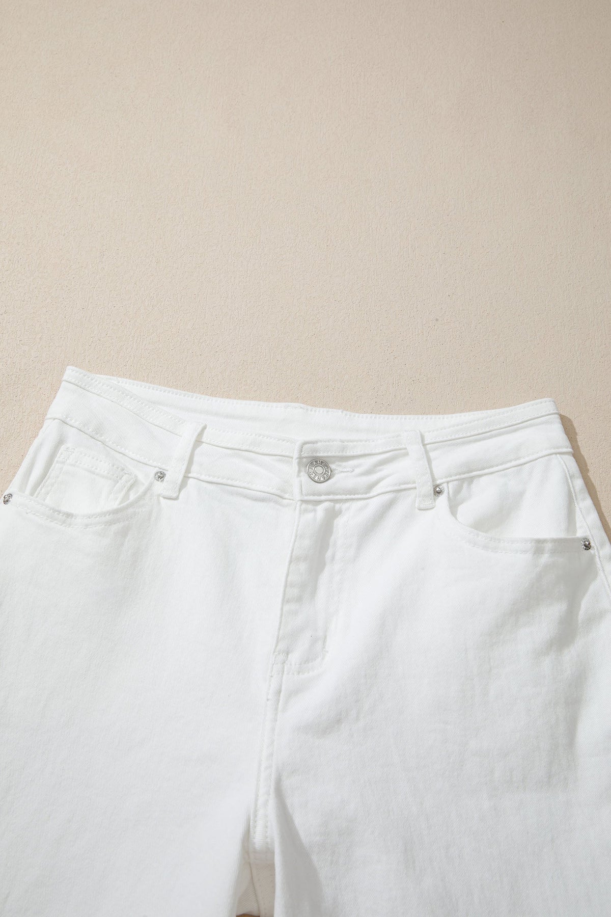 High-waist wide-leg denim jeans