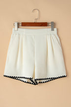 Ricrac Hem Waffle Textured Shorts — The Glam Cat