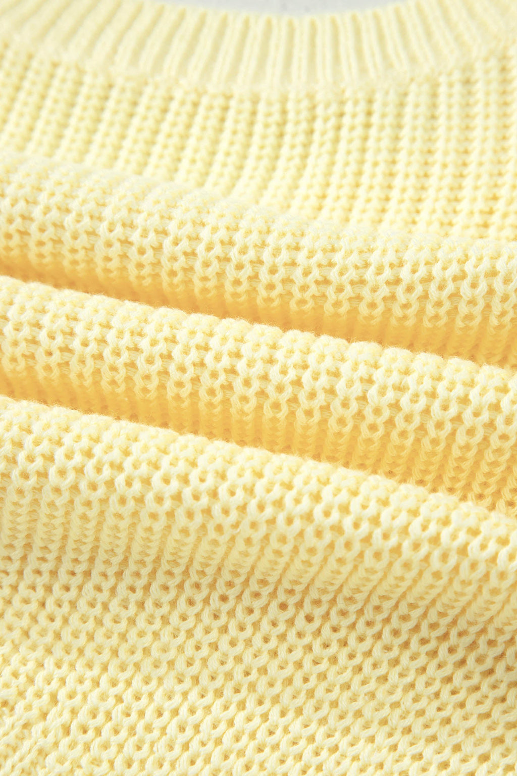 Yellow cream cropped tie-back knit tank with back cutout