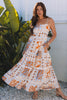 Floral Ricrac Trim Spaghetti Strap Dress