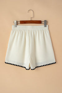 Ricrac Hem Waffle Textured Shorts — The Glam Cat