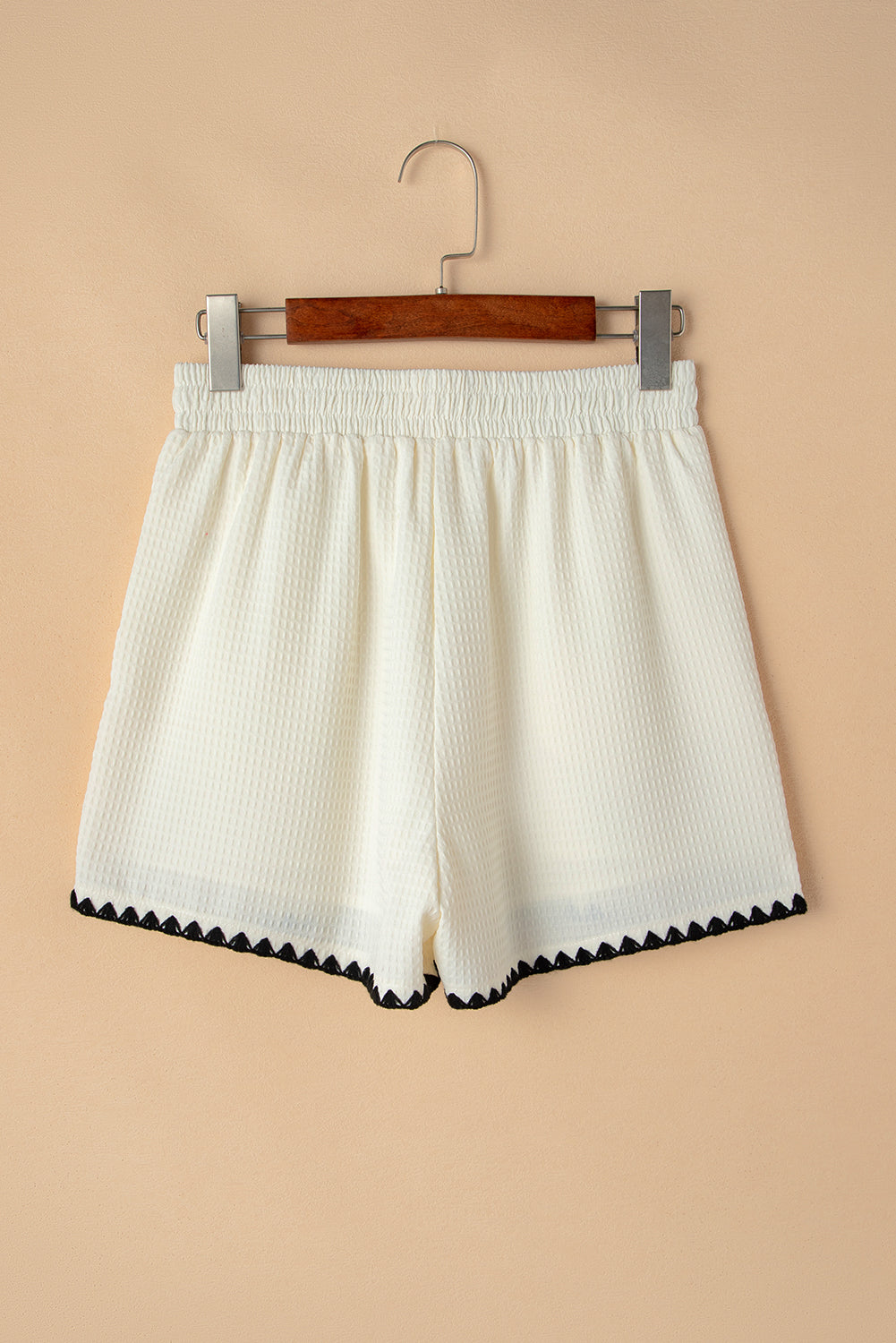 Ricrac Hem Waffle Textured Shorts — The Glam Cat