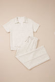 Sporty Polo & Drawstring Pant Set