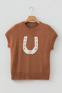 Western Horseshoe Knit Top — The Glam Cat