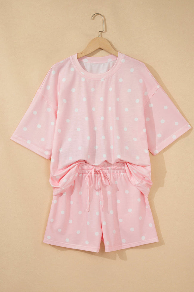 Polka Dot Loose Top and Shorts Set