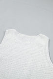 Smocked Lace Sleeveless Peplum Top