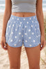 Polka Dot Shirred High Waist Shorts