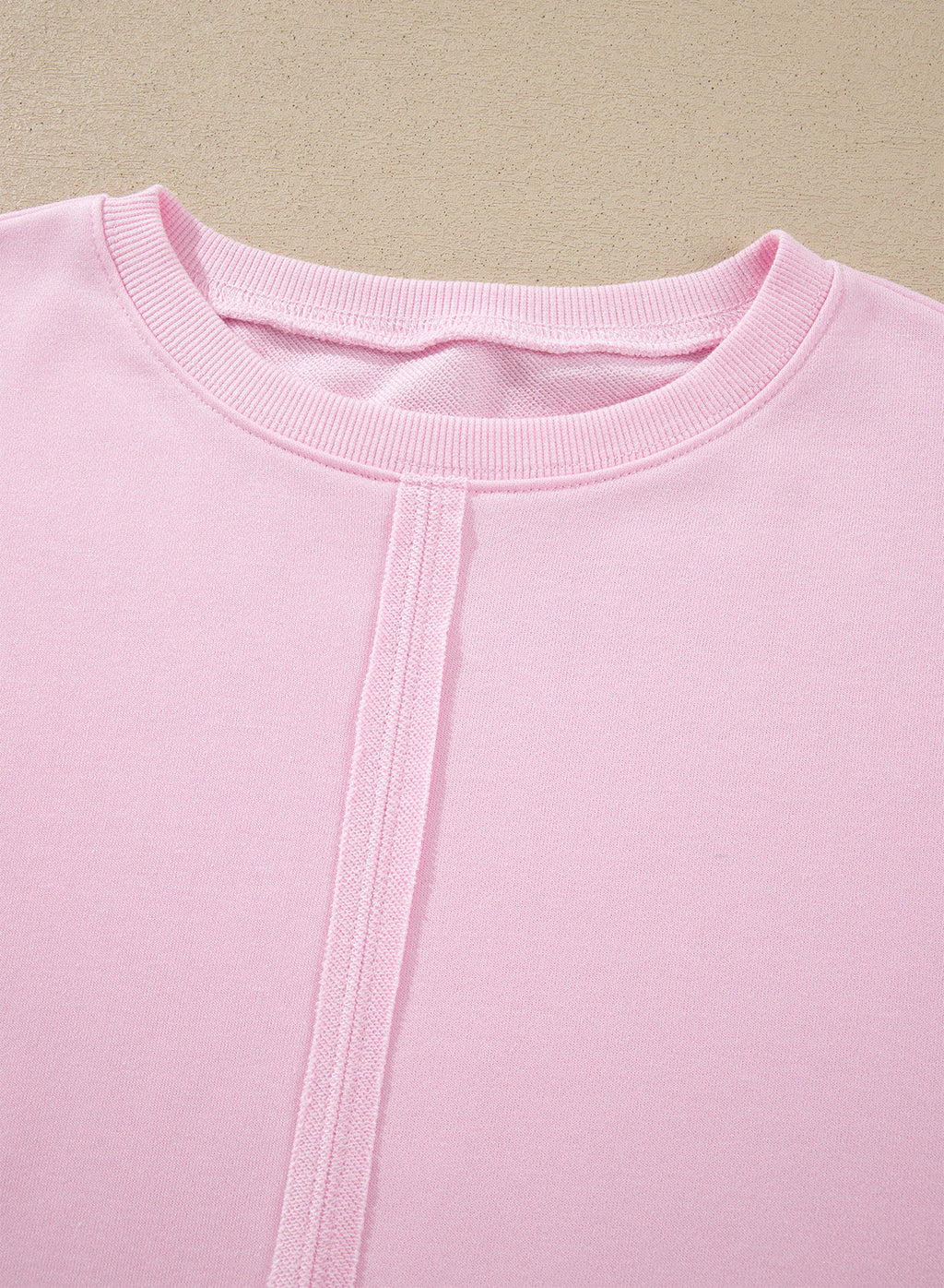 Loose sweatshirt with lace trim and raw-seam detail