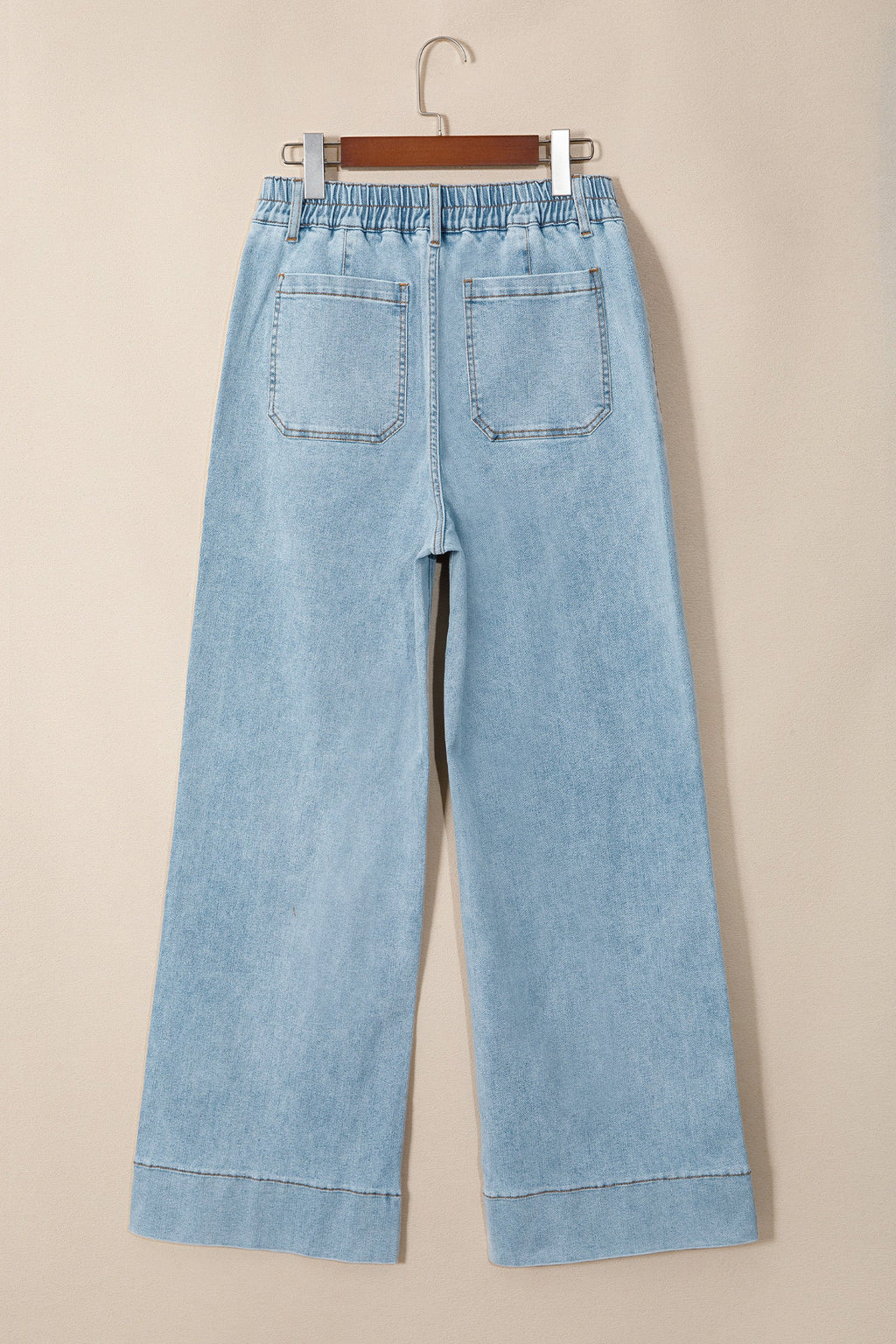 Denim Patch Pocket Straight Leg Jeans — The Glam Cat