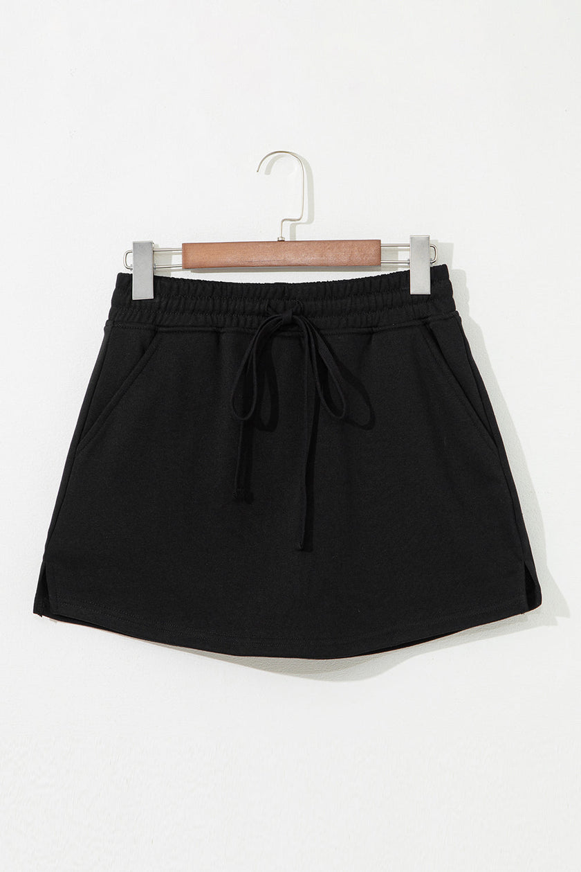 Essential French Terry Drawstring Mini Skort