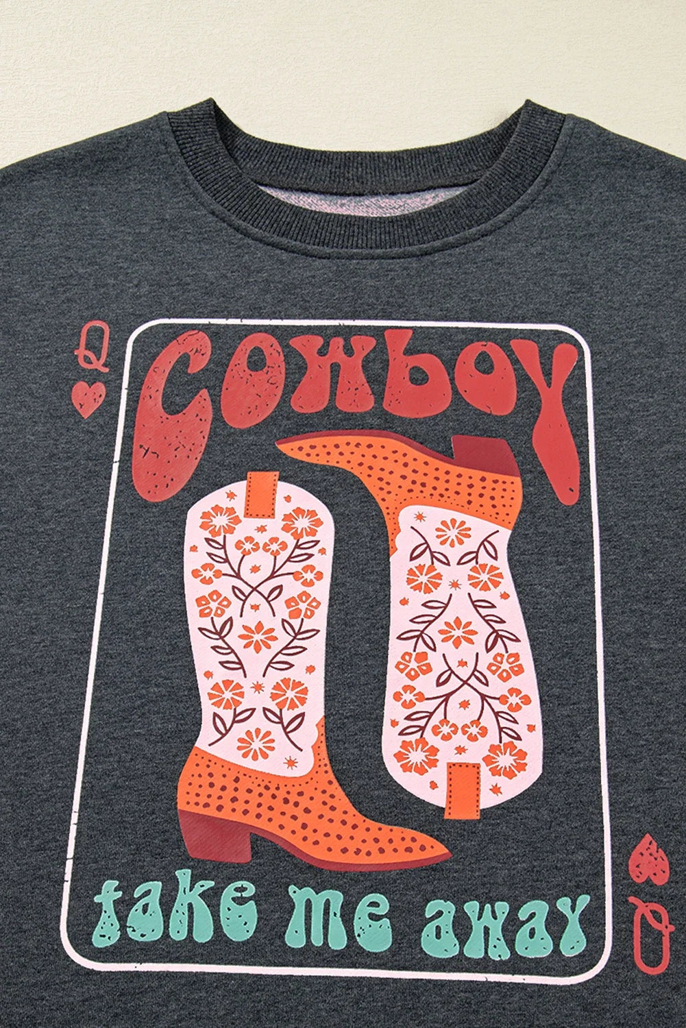 Cowboy Queen Drop Shoulder Sweatshirt — The Glam Cat
