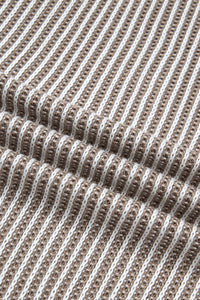 Contrast-trim ribbed knit tank with crew neckline