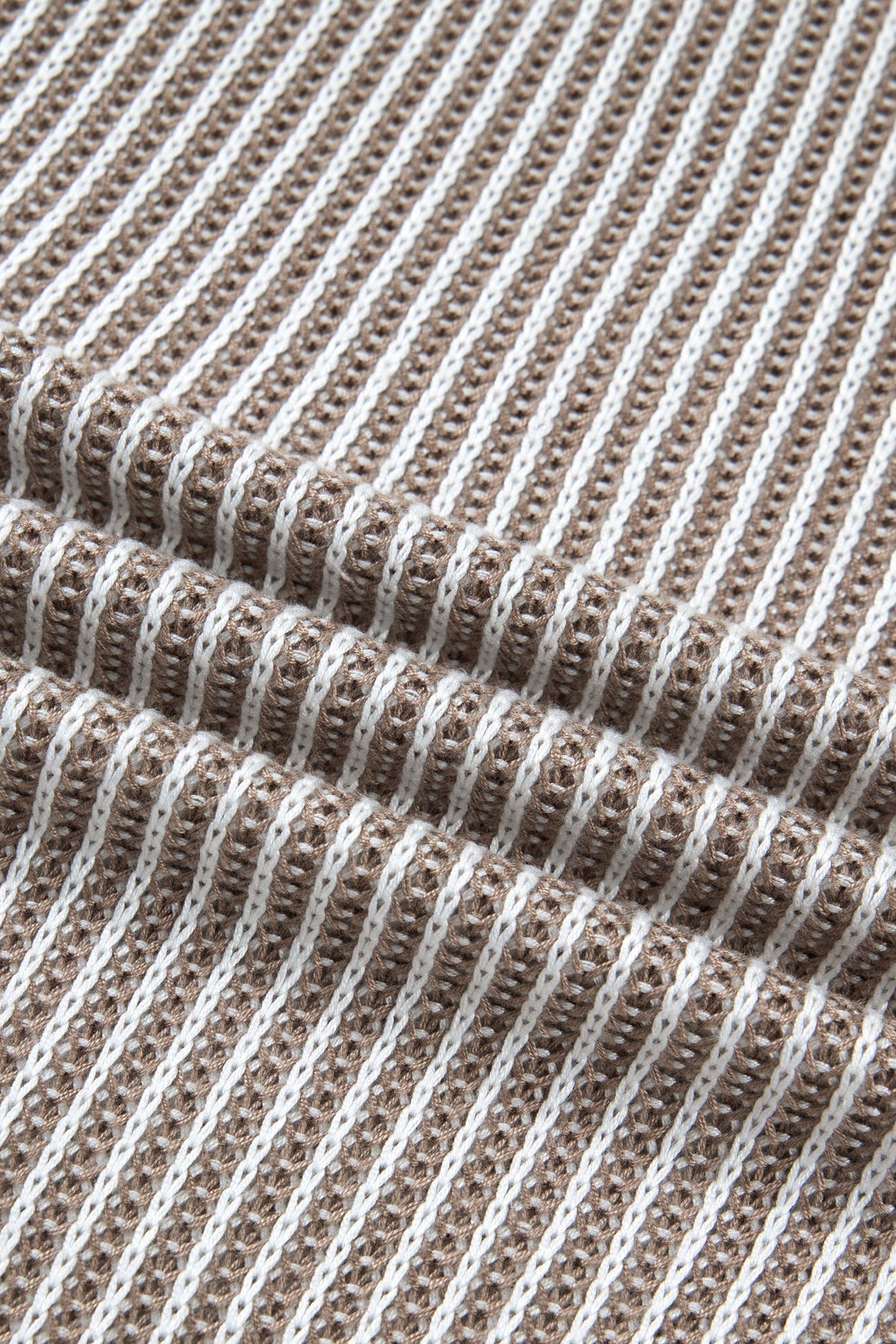 Contrast-trim ribbed knit tank with crew neckline