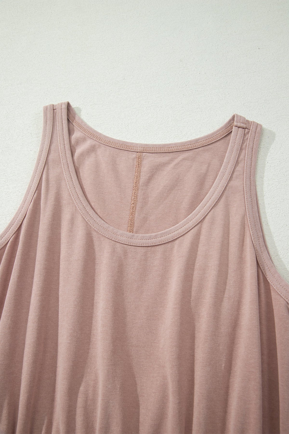 Mineral wash scoop-neck dress with elastic waist