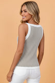 The Refined Contrast Trim Ribbed Knit Tank