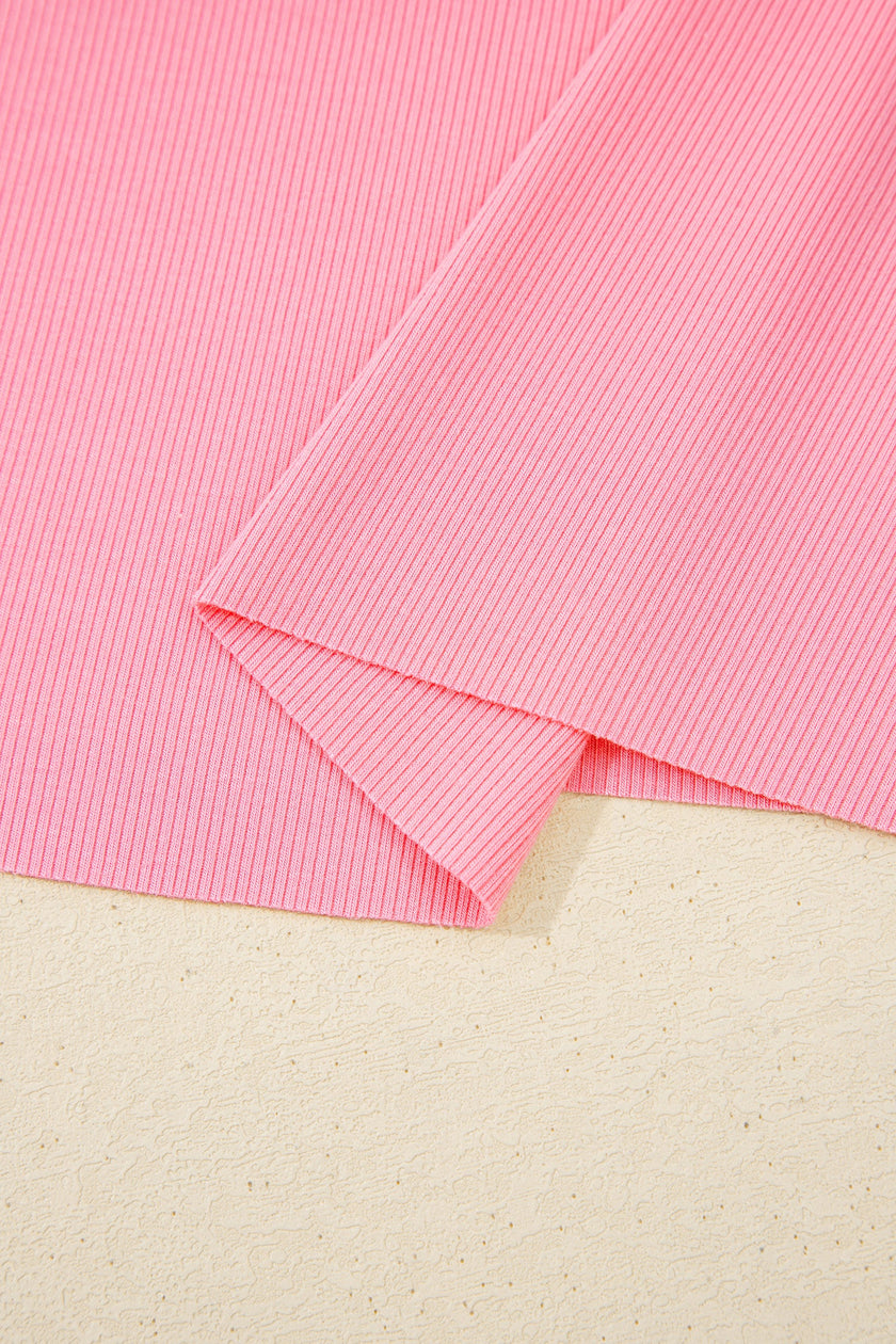 Solid Tank Top & Elastic Waist Mini Skort Set