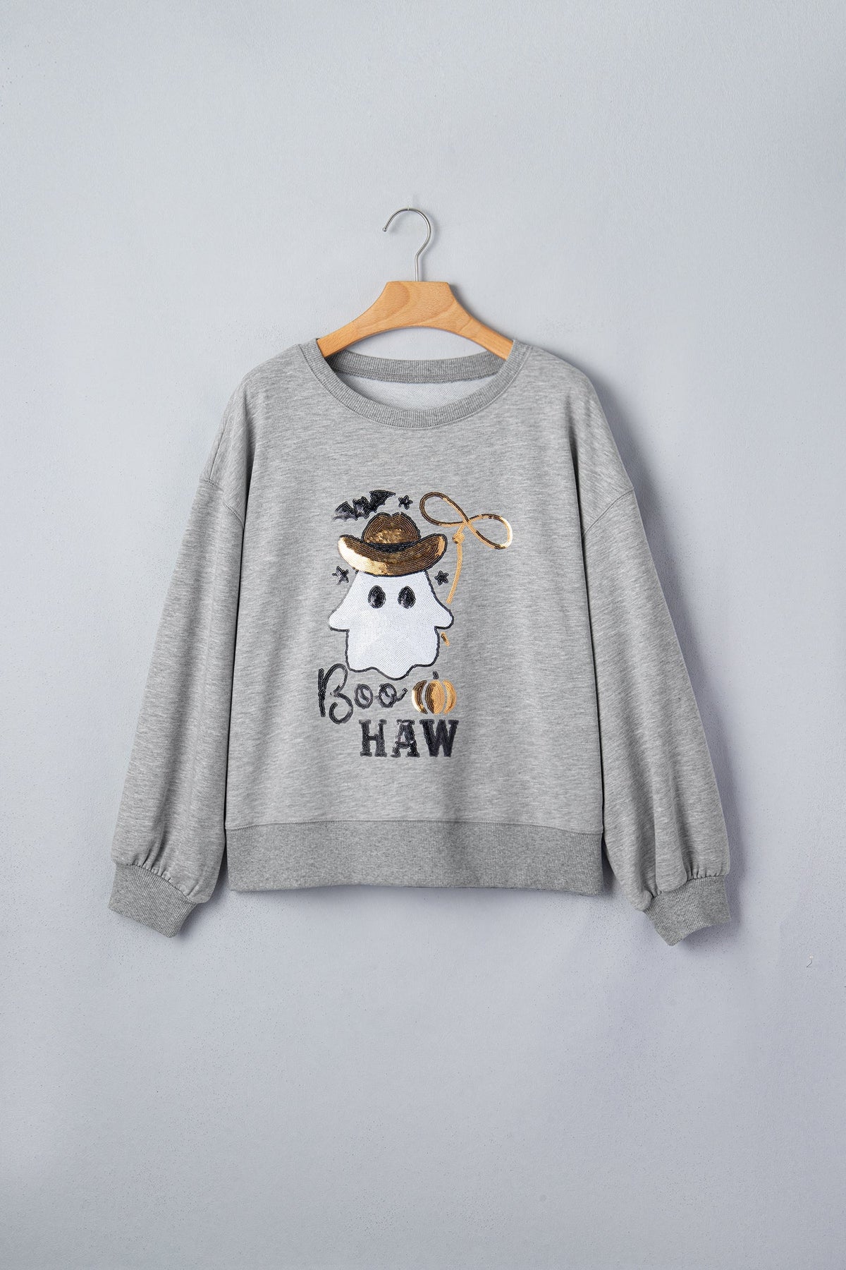 Western Ghost Sequin Halloween Sweatshirt — product view 2