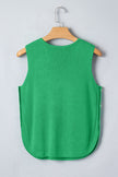 Button-Side Sleeveless Knit Sweater