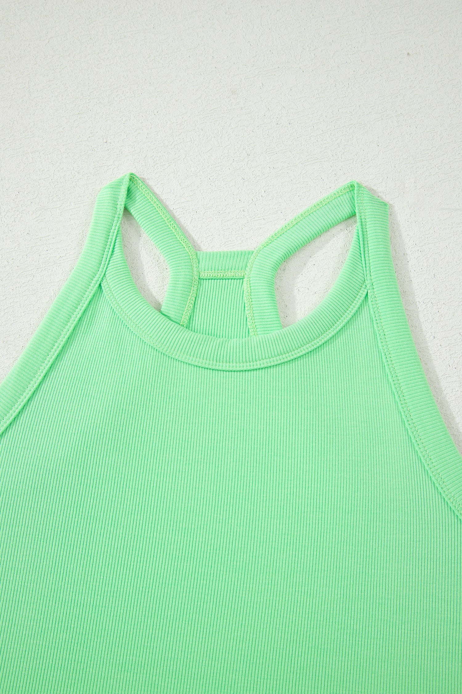 Solid Tank Top & Elastic Waist Mini Skort Set
