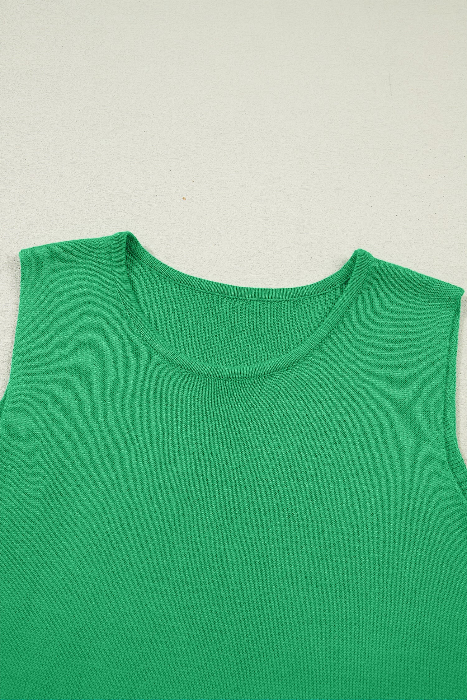 Button-Side Sleeveless Knit Sweater