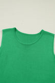 Button-Side Sleeveless Knit Sweater
