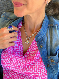 Sofia Puff-Heart Necklace