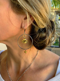 Beautiful Mixed Metals Samala Sun Hoops