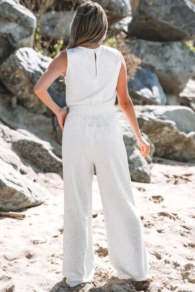 Cute & Comfy High-Waist Sleeveless Jumpsuit